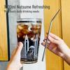 1000ml Heat-Resistant Glass Tumbler with Straw