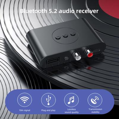 Audio-ontvanger Bluetooth 5.0 3.5mm AUX-aansluiting U-schijf NFC RCA Stereo Muziek Draadloze Adapter met Microfoon voor Auto Kit Bluetooth-luidspreker