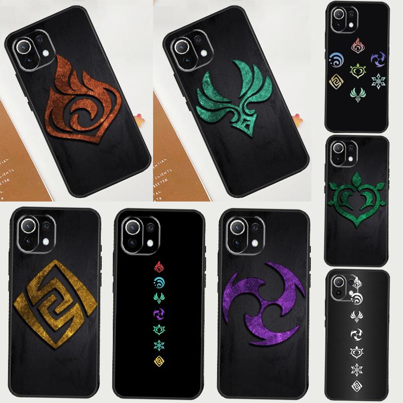 Genshin Impact Elements Case For POCO F5 X3 X5 Pro X4 F4 GT C40 M5s F3 Cover For Xiaomi 13 12 Lite 12T 11T Pro 12X