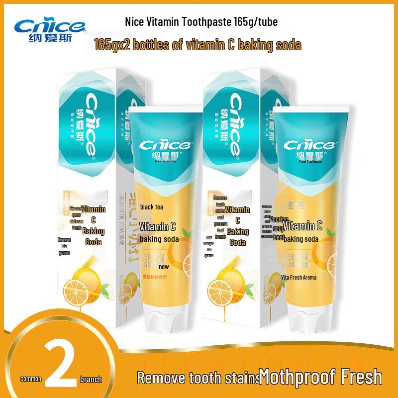 Nice Vitamin C Fresh Orange Mint Toothpaste 2-Pack