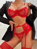 Sexi Babydoll Reggiseno e mutandine in pizzo Set Prospettiva Costumi erotici sessuali Set di biancheria intima Abito porno Lingerie sexy per le donne