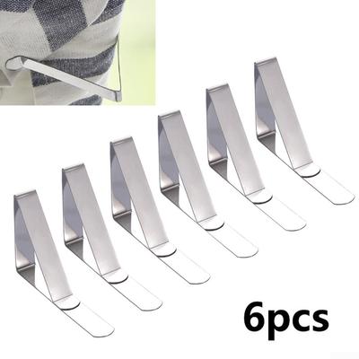 Nerūdijančio plieno staltiesės laikiklis staltiesės segtukas 6vnt 7,2*4,6*1,2cm