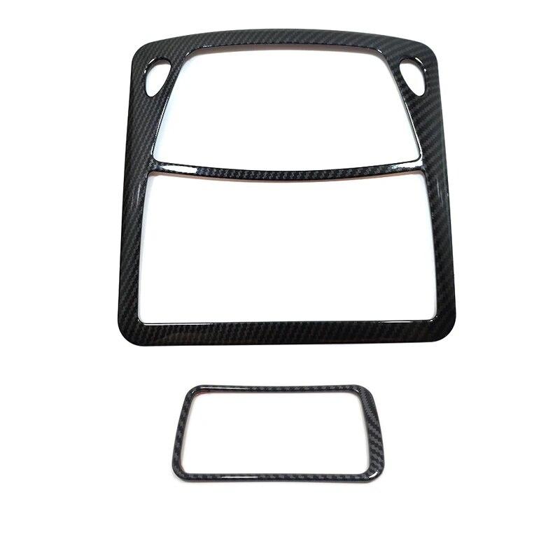 For Nissan X-trail T32 Rogue Murano Sentra Pathfinder Front Rear Reading Lampshade Light Cover Trim ABS Carbon/Chrome 2015-2018