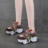 Leather Women's Autumn New Retro Heightening Platform Casual Sports Trendy Shoes Sneakers Women