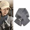 Windproof Wool Knitted Scarf Solid Color Women Winter Neckerchief Casual Cross Neck Warmer  Winter