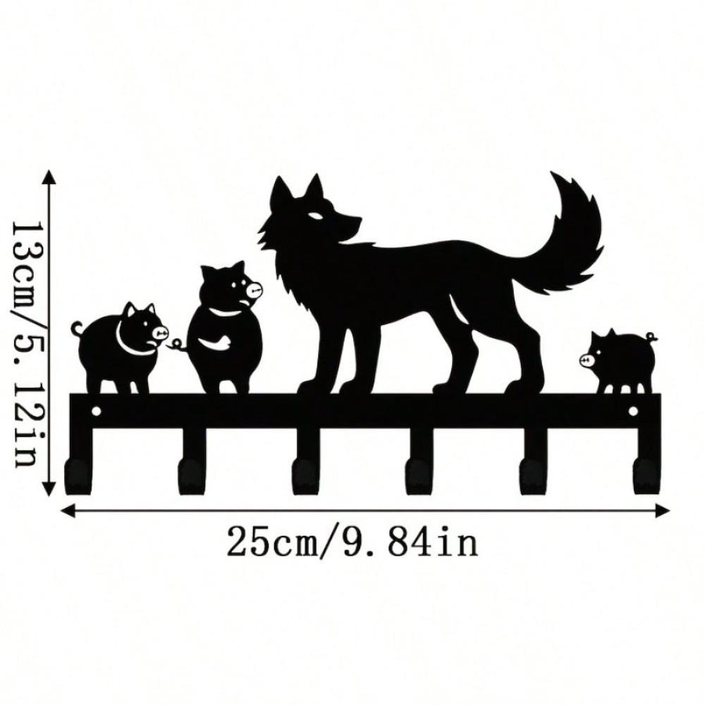 

Metal Wall Hook Fox Pig Animal Creative Key Holder Home Decor Gift