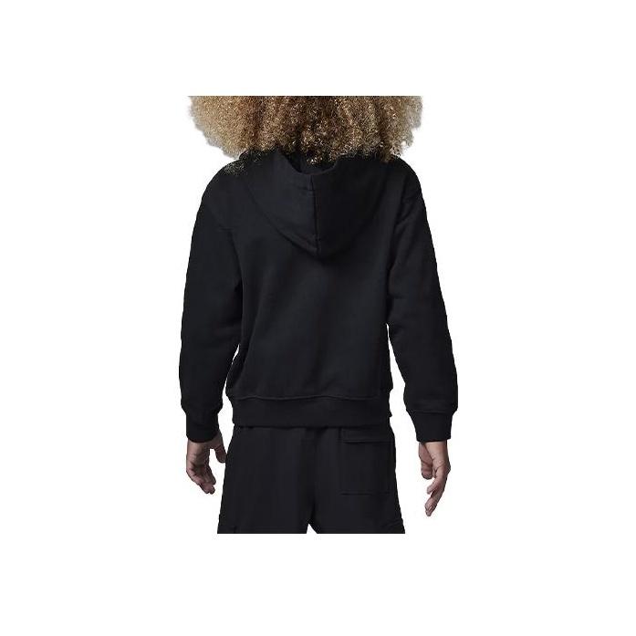 Jordan Essentials Brooklyn Hooded Pullover Casual Long Sleeve Sweatshirt Kids sweatshirt Black FZ6401-010