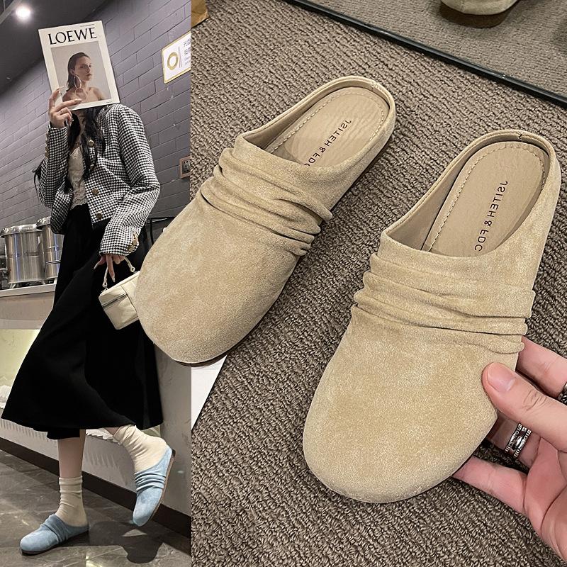 Fashion 2025 Spring Summer New Fashion Women‘s Shoes Non Slip Flat Shoes Outdoor Comfortable Casual Half Drag Slippers for Women