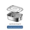 304 Stainless Steel Bento Lunch Box with Lid & Handle - Portable, Sealed Meal Container for Students & Office Workers