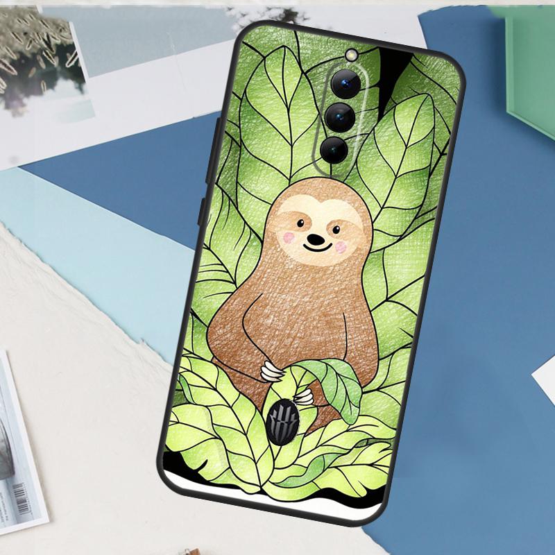 Cute Lovely Cozy Sloth Animal Case For ZTE Nubia Red Magic 8S 9S 10S 10 9 8 11 Pro Plus 6 7 6S 7S Pro 5G 6R 10 Air Cover