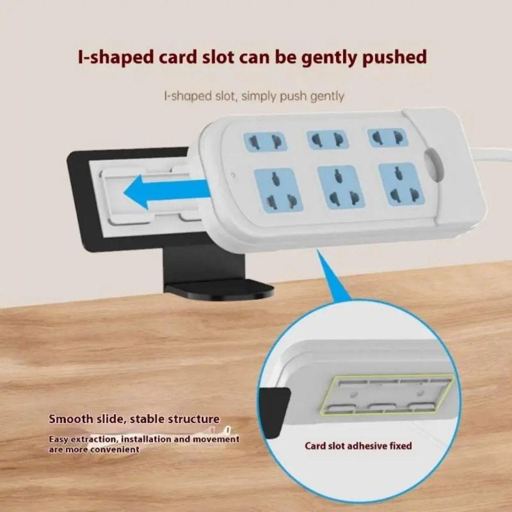 Clamp On Under Desk Power Strip Holder No-Drill Hanging Power Socket Stand  Home