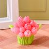 Mini Resin Artificial Flower Miniature Dollhouse Flower Accessories Tiny Potted Plants Ornament for Micro Landscape Doll House Fairy Garden