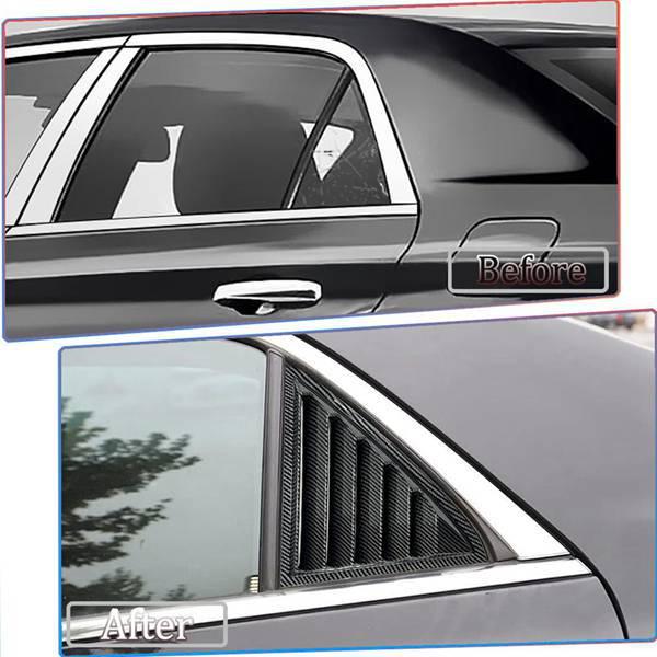 Chrysler ABS Car Window Louver Cover (Carbon Fiber Pattern) - 1 Pair