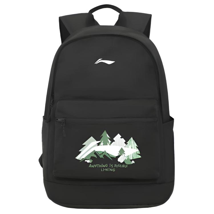 Li Ning Polyester Backpack Regular Unisex Standard Black ABSV485-11