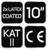Work Gloves, Latex-Coated Polyester (2 Layers), 3141X, Size 10