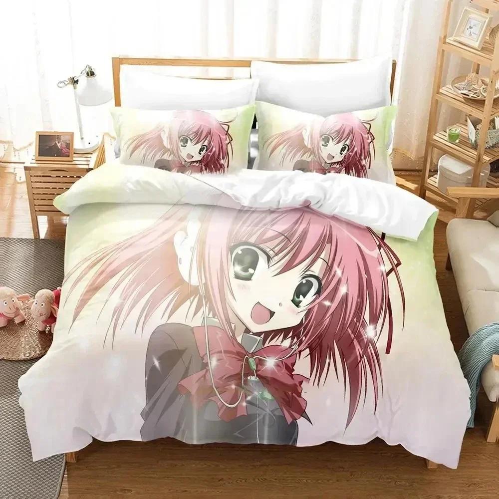 Anime Student Council'S Discretion Bedding Set Printed Bed Set With Pillowcase Duvet Cover Soft Queen King Size Bedclothes Home
