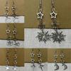 Sweet Cool Dangle Earrings Simple Hollow Star Pendant Drop Earrings Statement Jewelry Fashion Small Hoop Earrings