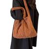 Lazy Wind Twist Knitted Wool Bag Women's 2025 New Retro Niche Shoulder Bag Simple Commuter Tote Bag