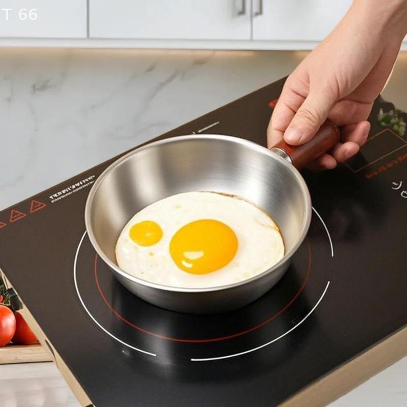 14cm Edelstahl Frühstücksschale, Obstsalatschale, Joghurt- und Müslischale Walnussholz Einzelperson Kleiner Topf