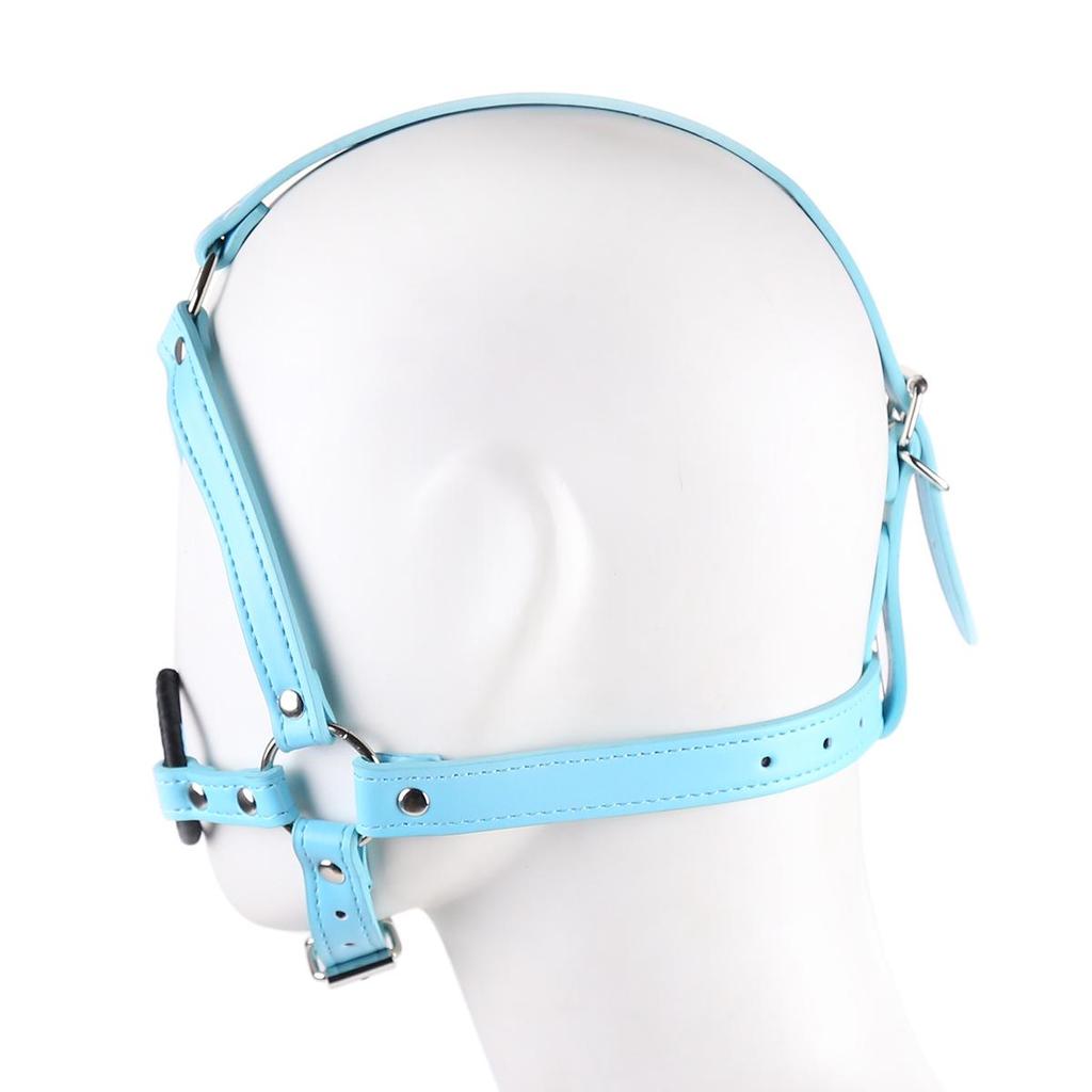 VaHppy SM-BDSM-Sexspielzeug, Gesichtsmasken, Spiele für schwule Paare, Bondage, Cosplay, Öffnung, Sabbern, Fellatio, PU-Ring, 5 cm, Produkte für Erwachsene