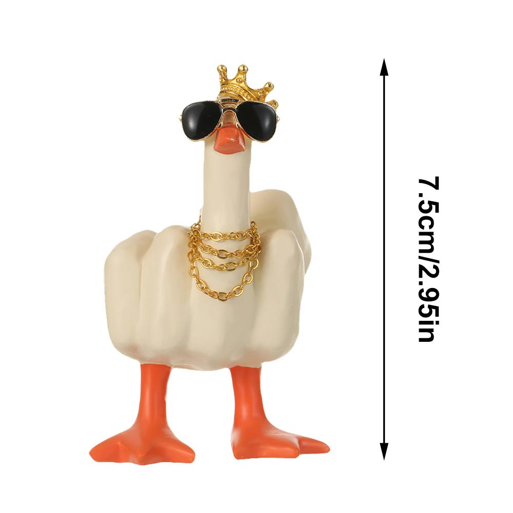 Middle Finger Figure With Legs Middle Finger Cute Duck Figurine Sculpture Middle Finger Home Desktop Ornament Garden Decoration