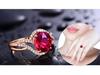 Dazzling 2-Carat Pigeon Blood Red Tourmaline Ring with Elegant Pave Diamonds
