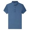 Ice Silk Short-Sleeved Polo Shirt Men'S High-End Trend Printed Thin Lapel Men'S T-Shirt Polo Shirt
