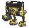 Kit Combinado Dewalt 18V Dcd791 Parafusadeira + Dcf887 Chaves de Impacto 2 X 5.0Ah + Maleta Tstak Dck268P2T