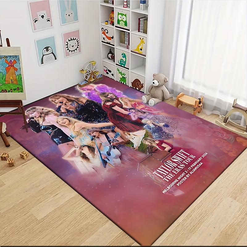 Taylor Swift Era Tour Carpet Rug Soft Washable Antislip Home Living Room Sofa Mats Personalized Christmas Rug