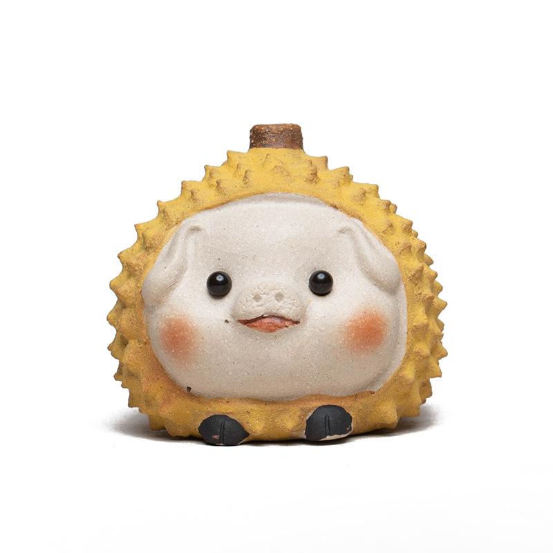 

Милый чайный питомец ручной работы из фиолетовой глины дуриан чайная посуда питомцы ежик модель украшение скульптура чайная статуэтка ремесло домашний декор чайный набор