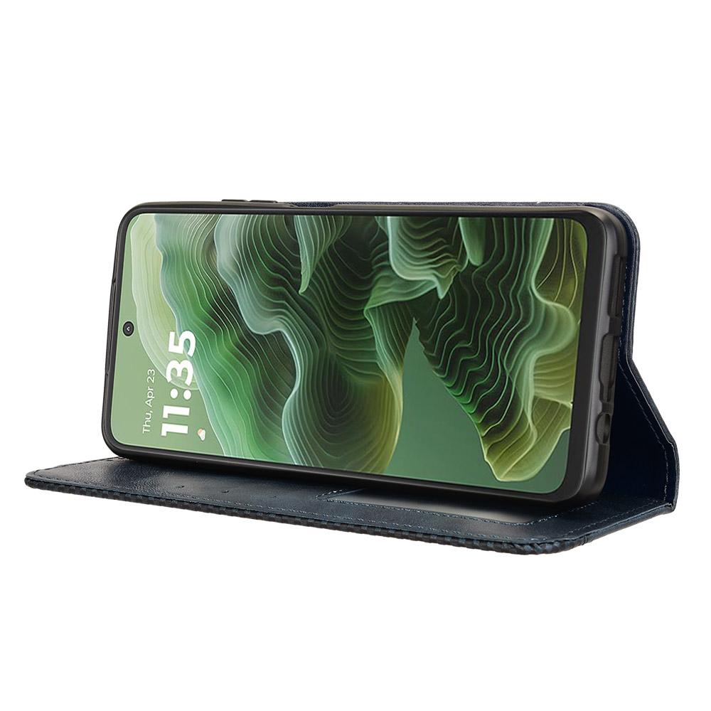 For Motorola Moto G35 5G Leather Case Wallet Stand Retro Texture Phone Cover