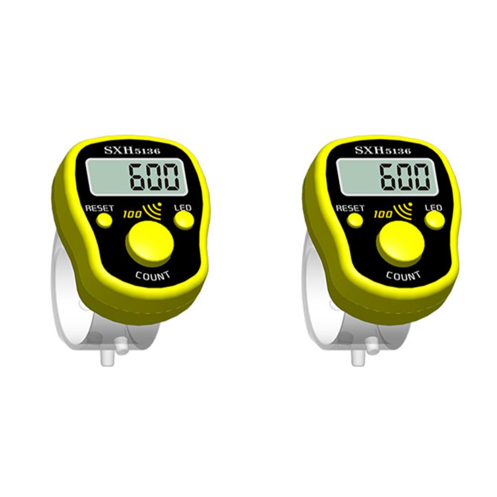 Mini Stitch Marker Row Finger Counter LCD Electronic Digital Display Tally Counter with Light Sewing Knitting Weave Buddha Pray