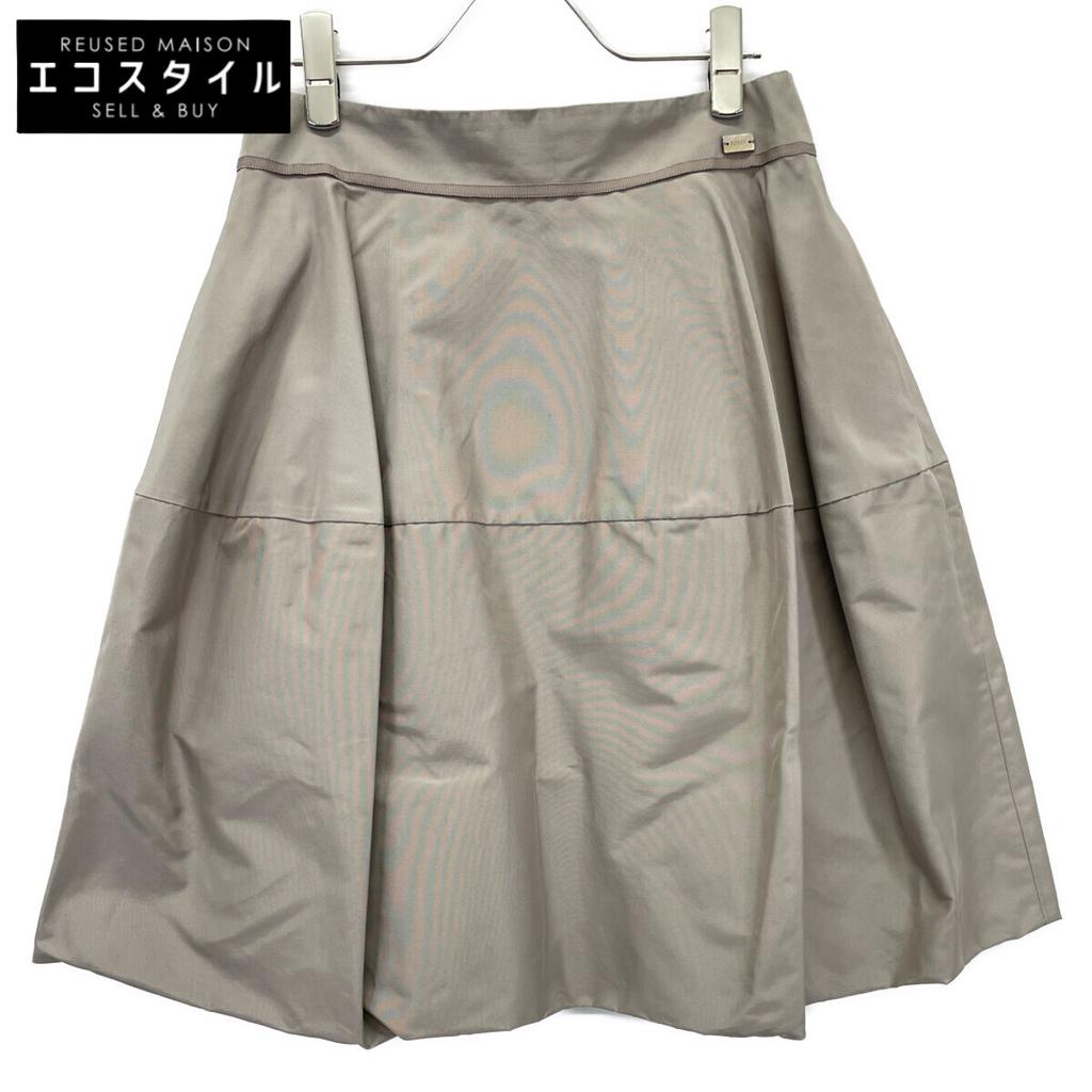 FOXEY 33308 Beige Silk Balloon Skirt Skirt 40 beigeUsed