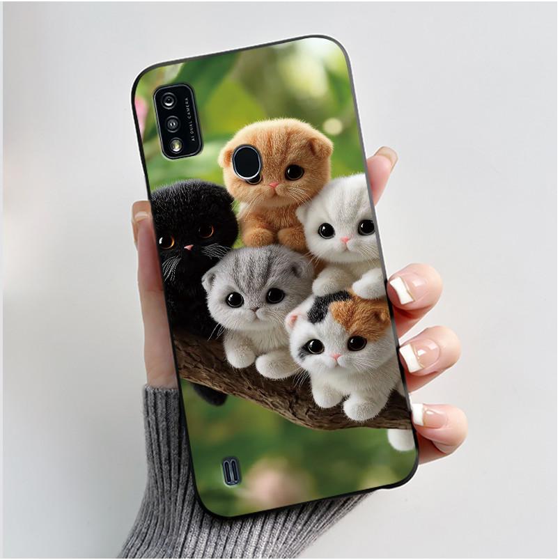 Phone Case For ZTE Blade A51/A7P Jelly Soft Black Cover New Stylish Pattern Dreamy Moon Sea ZTE Blade A51/A7P Casing