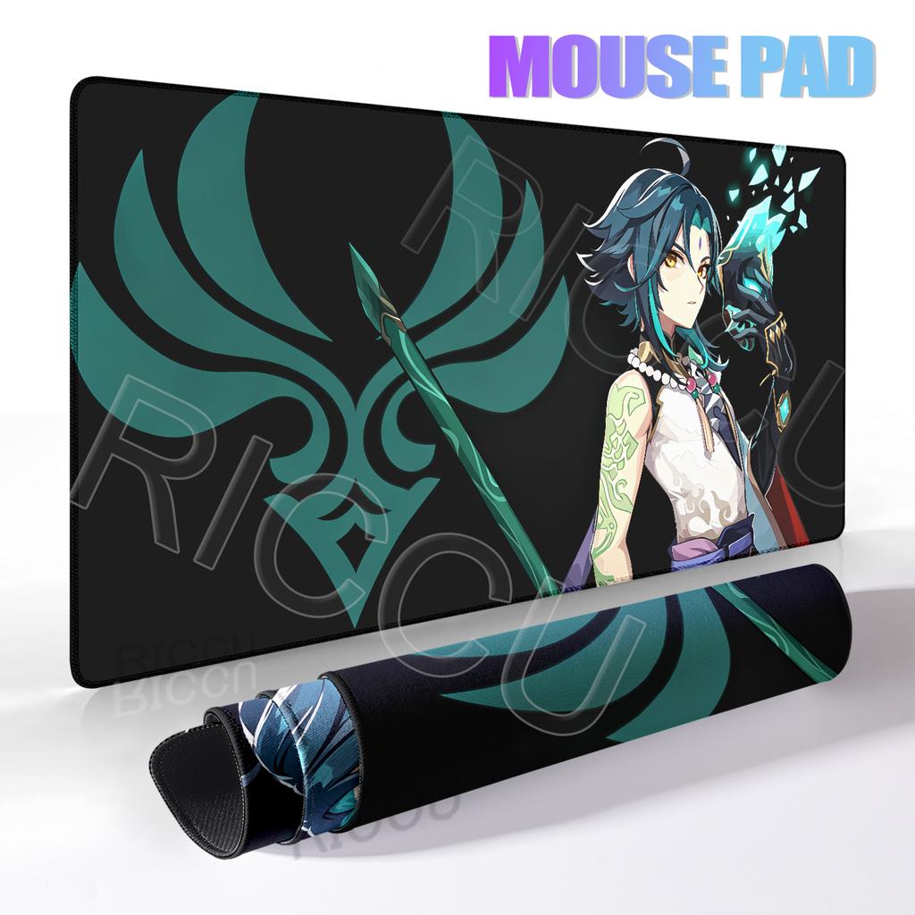 Genshin Impact Xiao Tappetino per mouse Anime Tappetino da scrivania di grandi dimensioni Tappetino per scrivania per tastiera del computer Tappetino per mouse da gioco Accessori per computer Tappetino per mouse