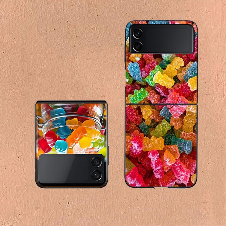 Gummy Bears Coque For Samsung Z Flip7 6 Galaxy Case Shockproof Z Flip5 Z Flip3 4 5G Hard Cover Phone TPU PC Hard Funda
