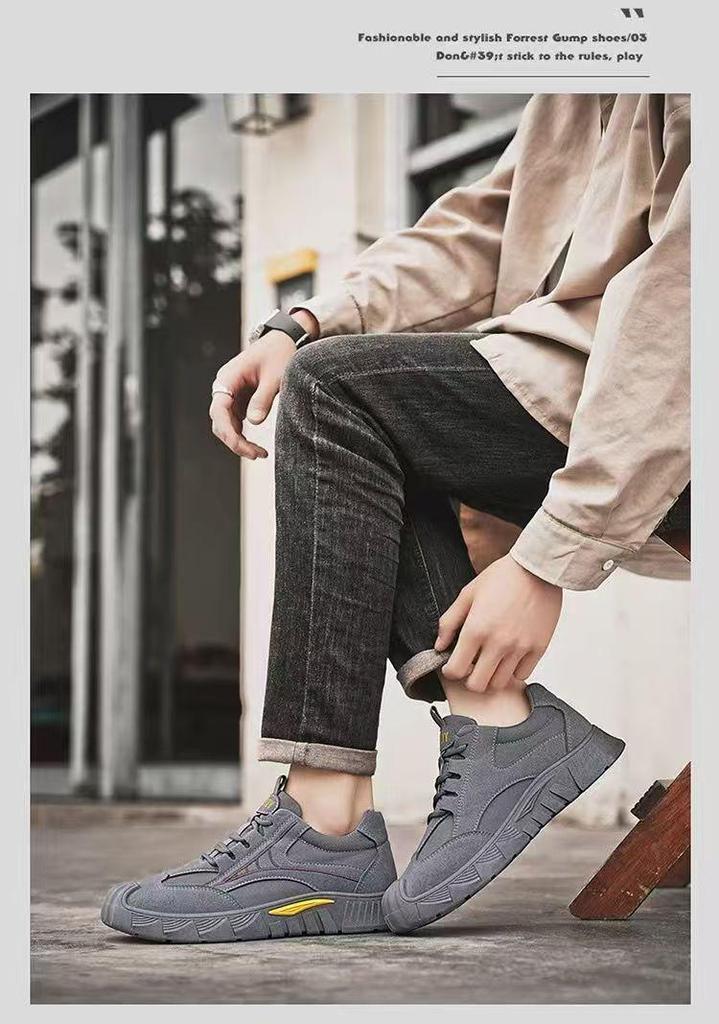 Men's Non-slip Wear-resistant Low-top Work Shoes for Construction and Casual Use