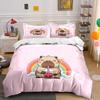 Adorable Capybaras Drinking Milk Tea Bedding Set For Kids Luxury Gift 3Pcs Digital Print Comforter Set Soft Comfortable