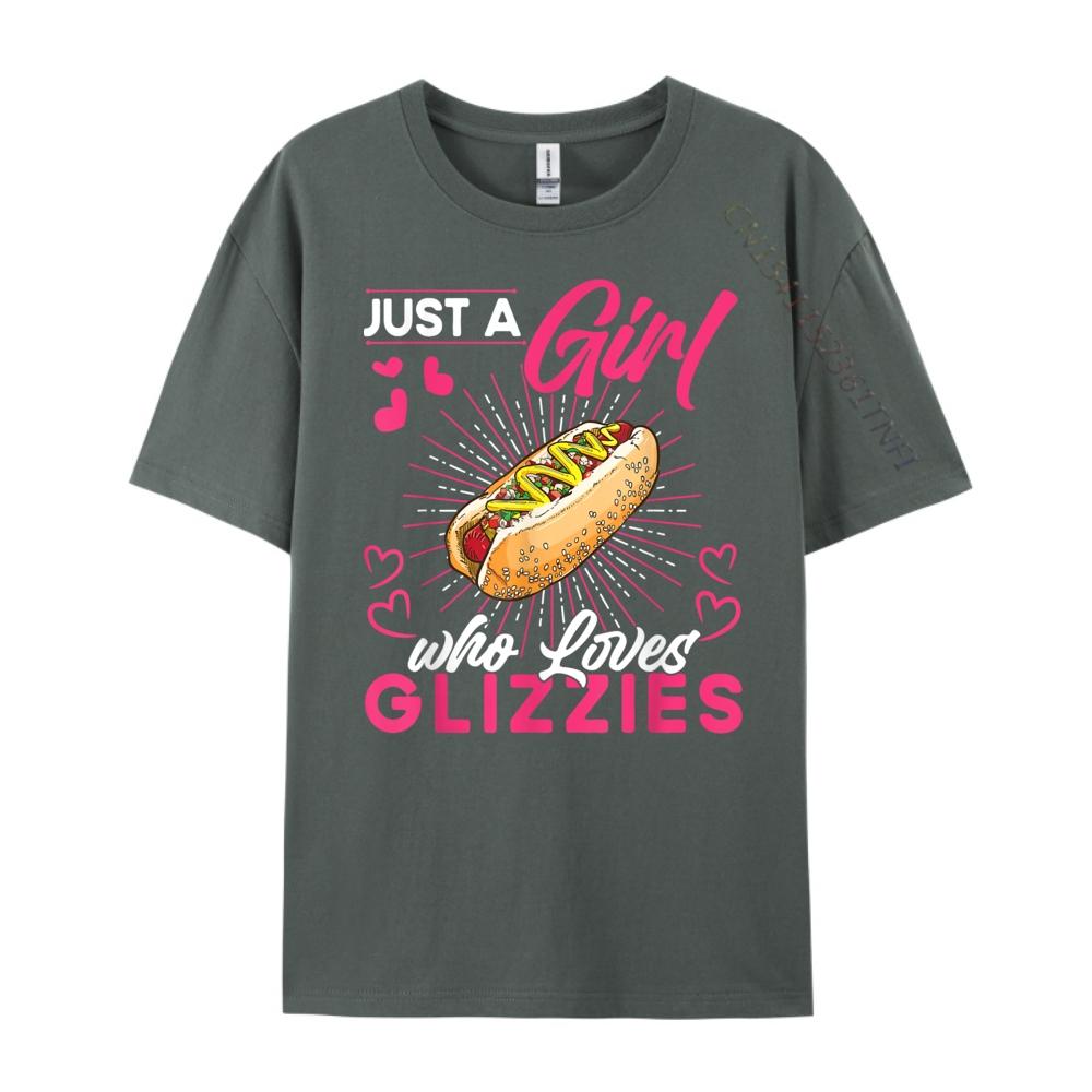 Just A Girl That Loves Glizzies Funny Big Glizzy Gobbler White Graphic Tee Funny Gifts Gift