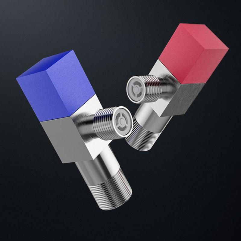 Versatile Water Shut Off Valves Convenient Shut 1/4 Thread Angle Stop Valves Suitable for Kitchen Bathroom & Toilet