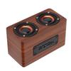 Wireless Bluetooth Speaker Retro Subwoofer Portable Computer Speakers with Mic for Desktop Computer TVMahogany Grain