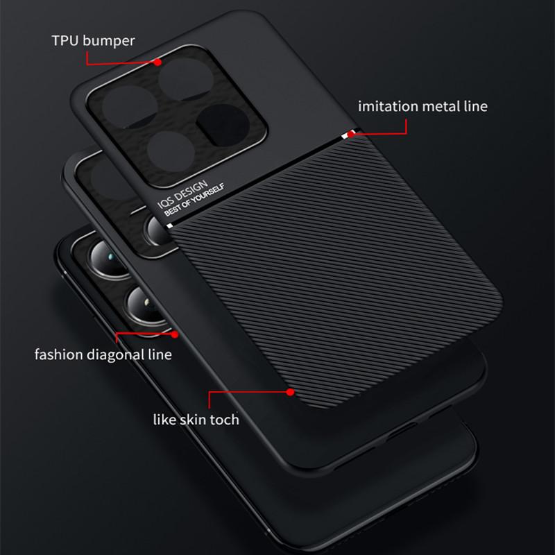 Rugged Non-Slip Case for Xiaomi 17 Mi 17 5G Protective Cover Magnetic Suction Holder Coque Fundas Capa