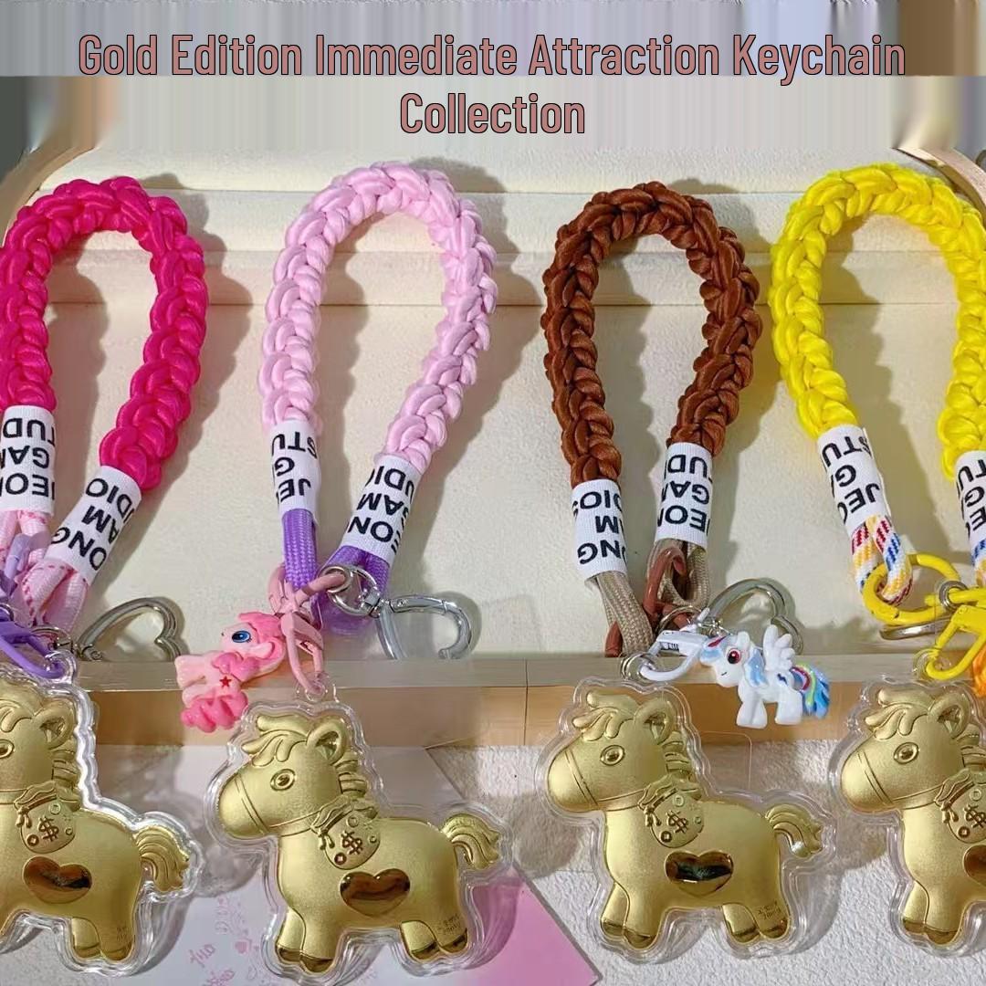 999 Pure Gold Horse Wealth Pendant - Charming Little Horse Phone Keychain Gift