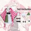 Slayer Demon Kanroji Mitsuri Clothing Cosplay Anime Party Costume Suit Perform