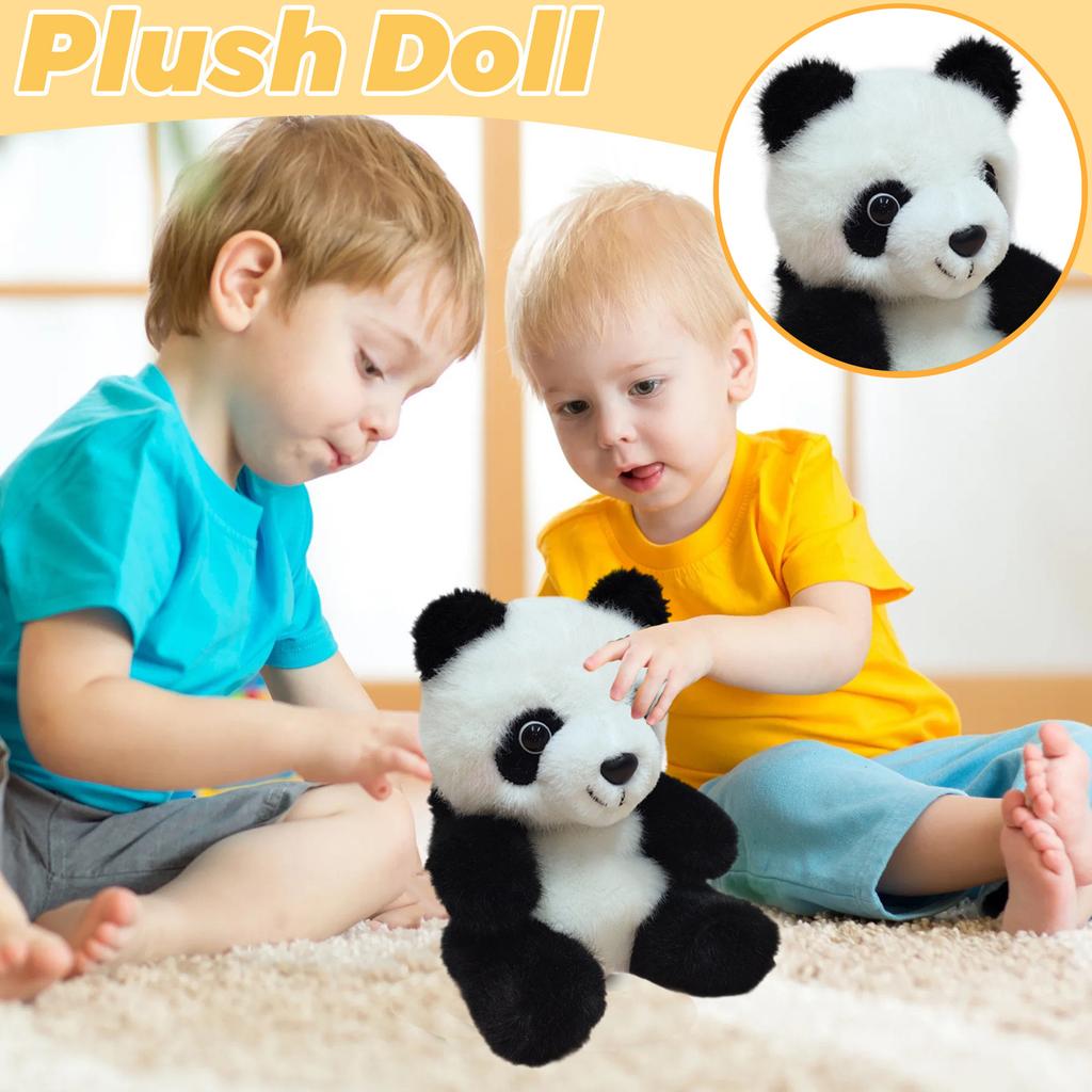 Doll Little Doll Table With Plush Toy Soft Cute Raccoon Doll Children's Toy