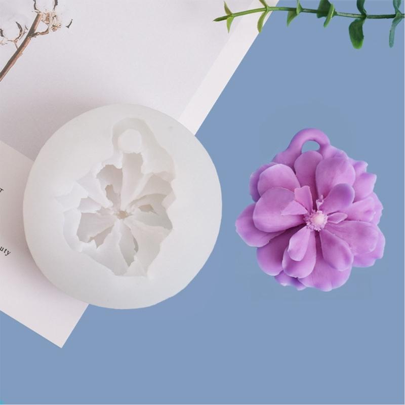 Kreslená kamélie lotosová vonná svíčka silikonová forma dekorativní forma do vozidla sádrová forma potřeby pro výrobu dortů