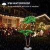LED palm garden LED Christmas tree solar palm tree outdoor decoration for bar pool garden tropical party Christmas lighting LED artificial tree light