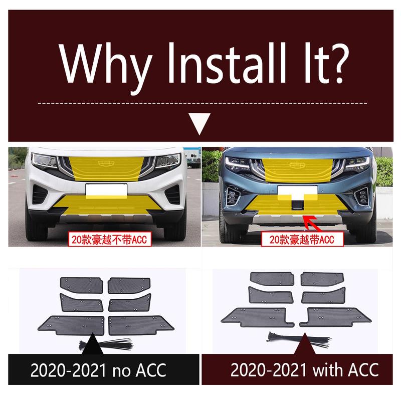 Car Front Grille ect Net Screening ert Dust-proof Mesh Net Protection Exterior Accessories For Geely Okavango -