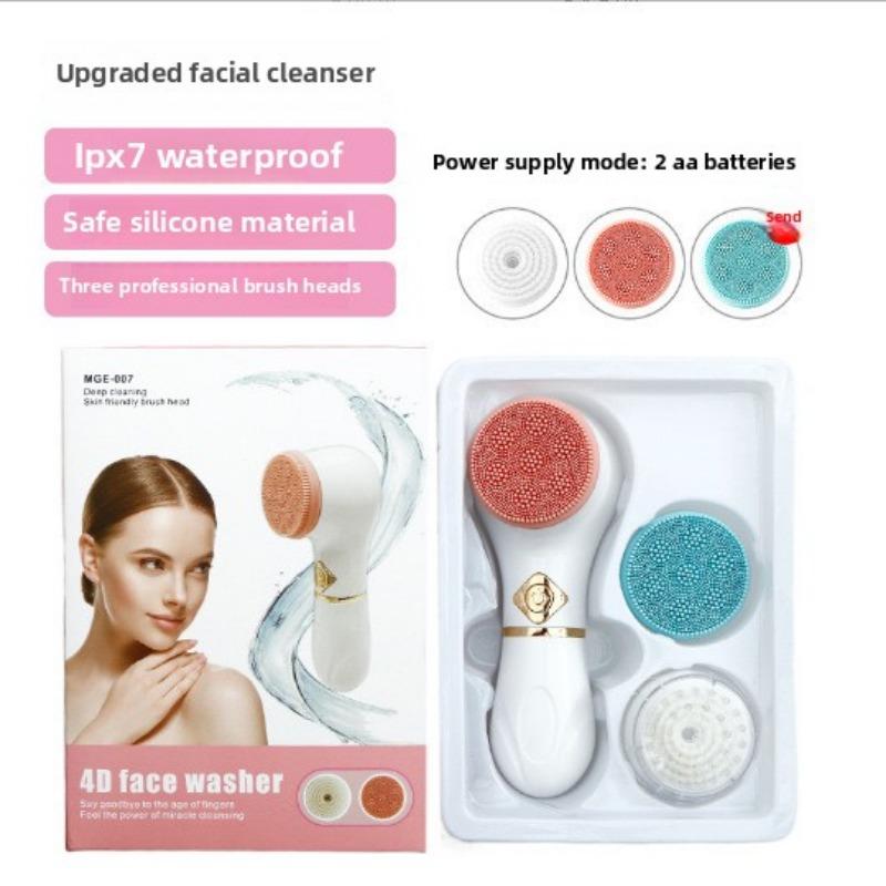 

Электрический очиститель пор, вибрационный аппарат для умывания лица, новая силиконовая портативная массажная щетка для умывания лица