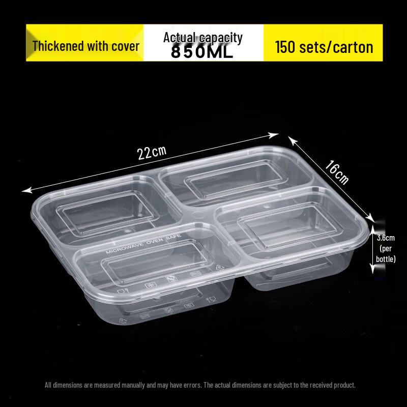 Yujia Disposable Thickened Transparent Takeaway Food Containers with Lids